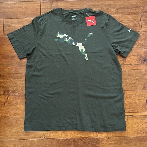 NWT Puma Forest Camo Cat Tee Size XL - Picture 2 of 11